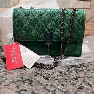 Carol & John green fashion bag NWT